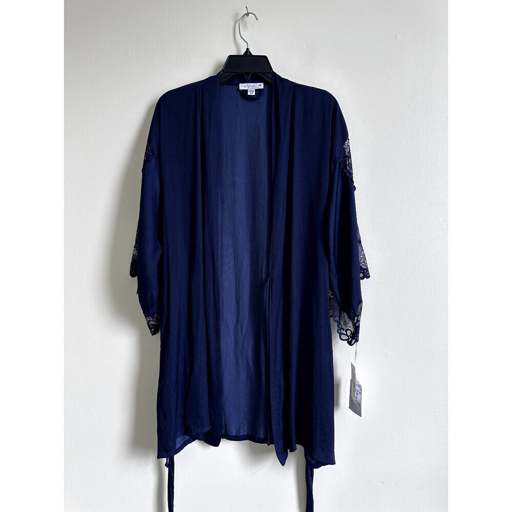 In Bloom by Jonquil Women's Wrap Robe in blue marine size XS/S